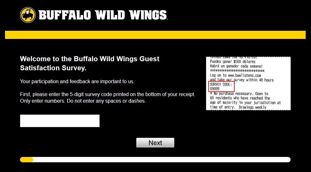 buffalo wild wings survey at www.bwwlistens.com