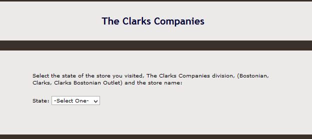 "clarks customer survey service clarks.com coupons"