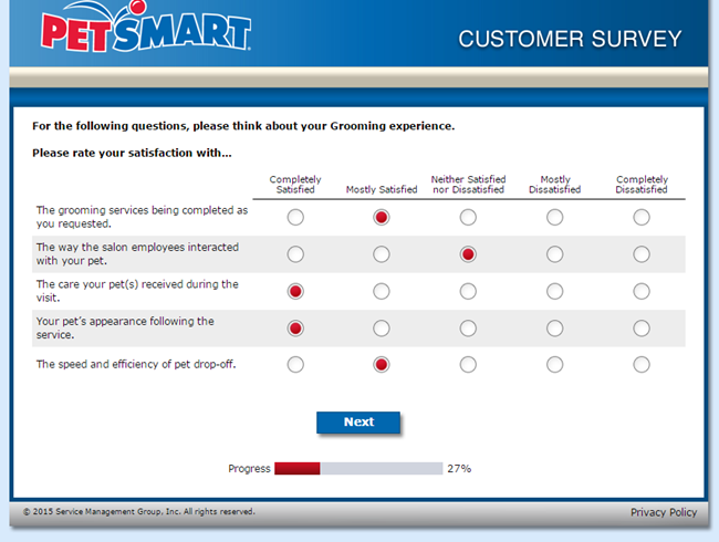 PetSmart Grooming Survey - screenshot 2