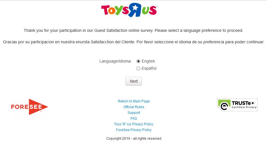 "Toys R Us survey Toys R Us trusurvey toyrus.com toysrus survey www.Toys R Us.com www.toyrus.com www.toysrus.com toys r us logo"