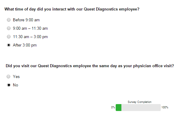 quest diagnostics survey