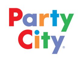 colorful party city logo on white background