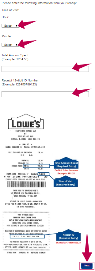 Lowes Survey Guide Step 3